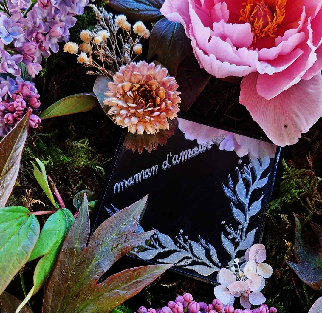 Mini miroir Maman d'amour