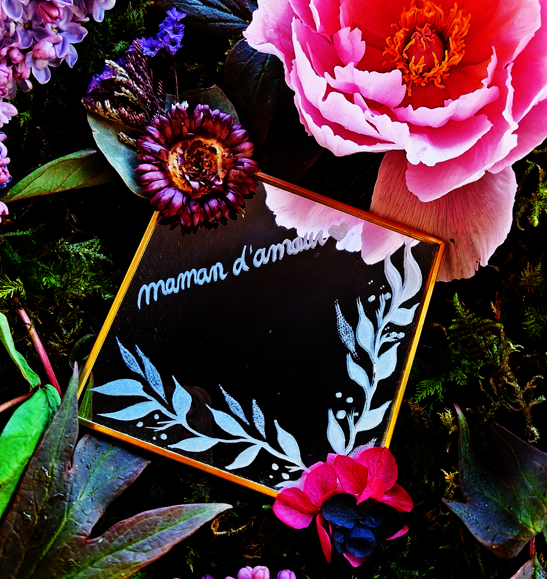 Mini miroir Maman d'amour